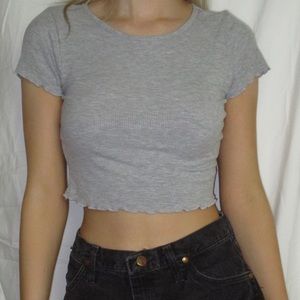 Grey Crop Top